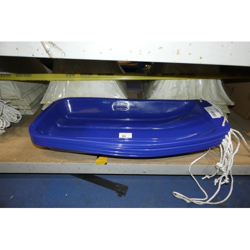 84 - 10 x blue plastic sledges by Kandytoys