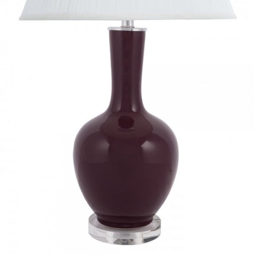 60 - A pair of unused, boxed table lamps in plum by India Jane, retail price approx £140 each, please not... 