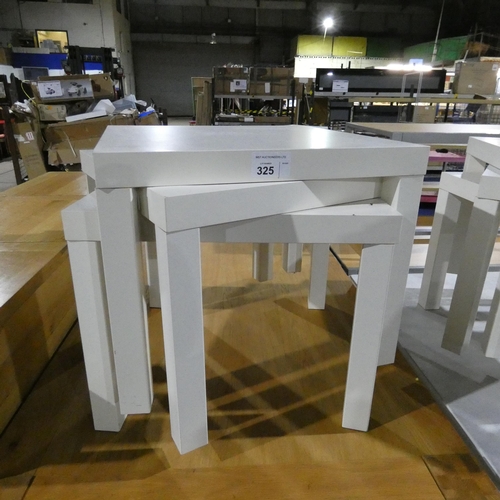 325 - 3 x white coffee tables by Ikea