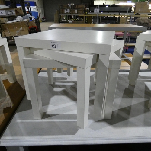 326 - 3 x white coffee tables by Ikea