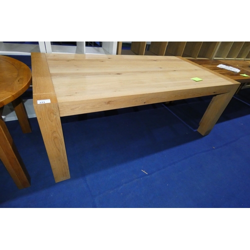 333 - A rectangular oak table approx 200x100cm