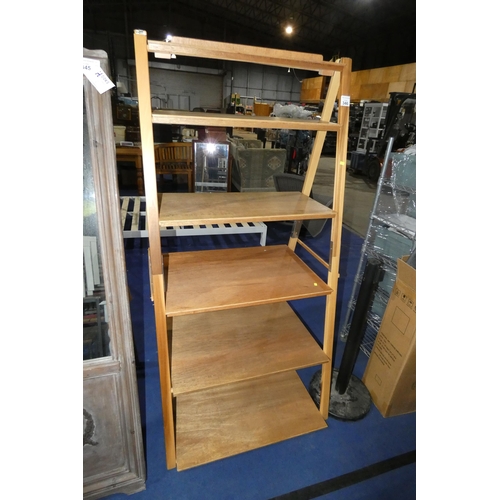 346 - A wooden ladder type shelving unit
Size H 170CM X 85CM approx.