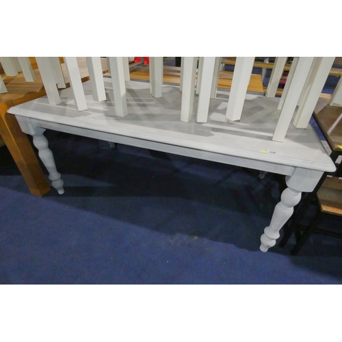 330 - A white painted pine farm house table approx 183x100cm