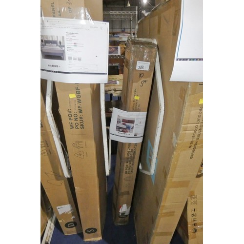 355 - A flat packed 5ft king size bed frame type Slovan, contents of 1 box. Retail price £149