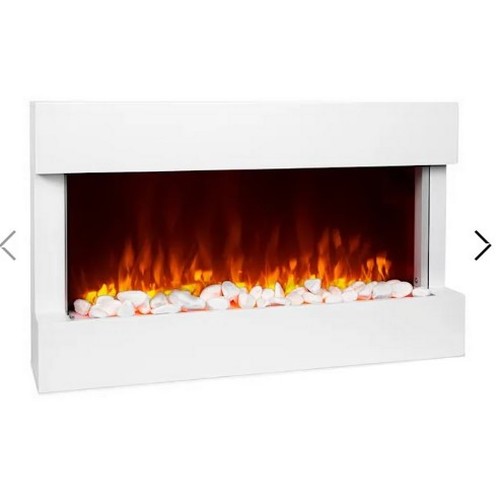 237 - A white wall mounted electric fireplace by Klarstein type Studio 1 - trade