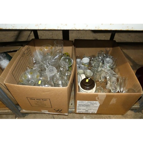 2109 - A quantity of various items including glass ware, metal ice buckets, metal candle sticks etc. Conten... 