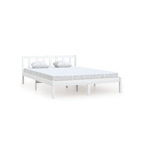 177 - A flat packed white bed frame by VidaXL type 810083.A 140*200cm