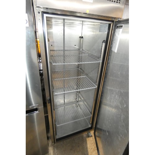 1171 - A tall commercial stainless steel freezer by Foster type Eprog600L approx 70x74x216cm