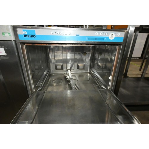 1215 - A commercial stainless steel under counter dishwasher by Meiko - trade