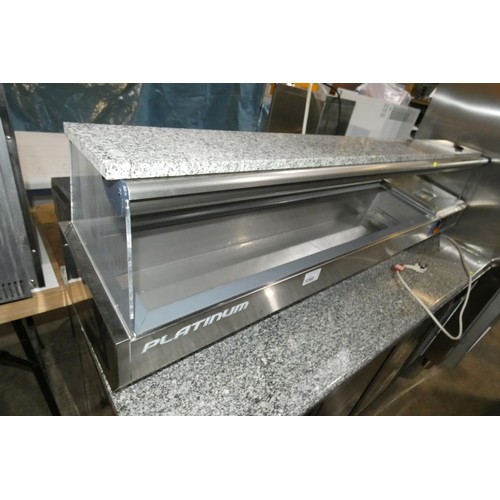 1260 - A commercial stainless steel counter top salad bar by LEC type Platinum - trade - Requires Attention