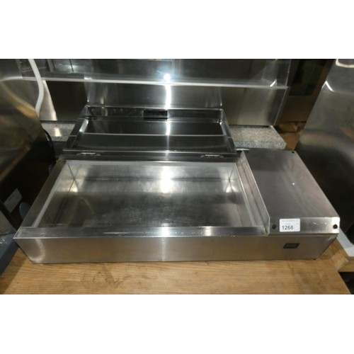 1268 - A commercial stainless steel salad bar/pizza prep unit, no make or model visible - trade, Requires A... 