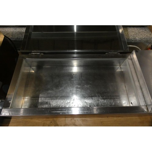 1268 - A commercial stainless steel salad bar/pizza prep unit, no make or model visible - trade, Requires A... 