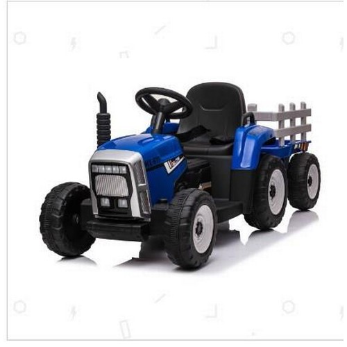 2215 - 1 x child's ride on 12v battery powered toy tractor / trailer type XMX611 . Boxed and requires assem... 