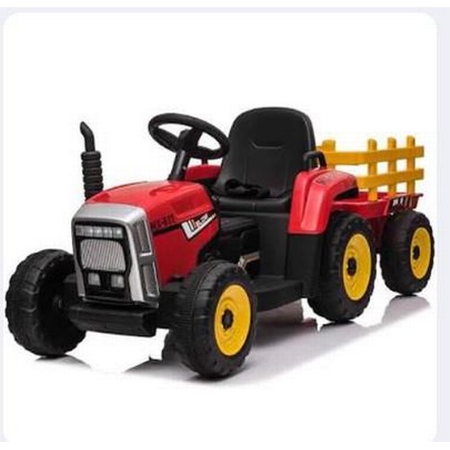 2212 - 1 x child's ride on 12v battery powered toy tractor / trailer type XMX611 . Boxed and requires assem... 