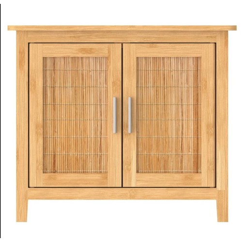 129 - 1 x Eisl Bamboo bathroom cabinet approx 67 x 28 x 60cm RRP £125