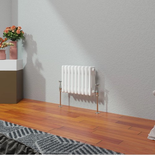 138 - 1 x Vallie horizontal traditional column cast iron style designer radiator RRP £69