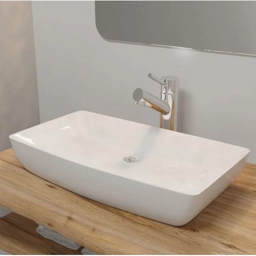 139 - 1 x Belfry white ceramic basin approx 71cm wide RRP £109