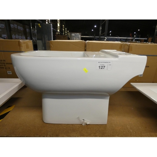 127 - 1 x white ceramic toilet pan