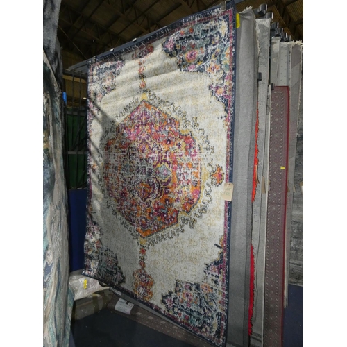 168 - 1 x Nuloom Bodrum multicoloured rug approx 5ft x 7ft 5 inches