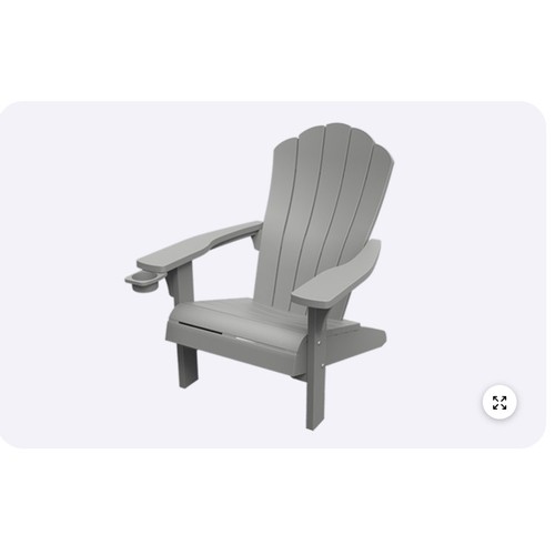 451 - 1 x Keter Everest Adirondack grey plastic garden chair RRP £194