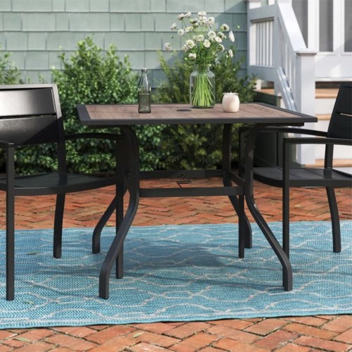 437 - 1 x Blue Elephant Leigh garden dining table approx 94 x 94cm RRP £113