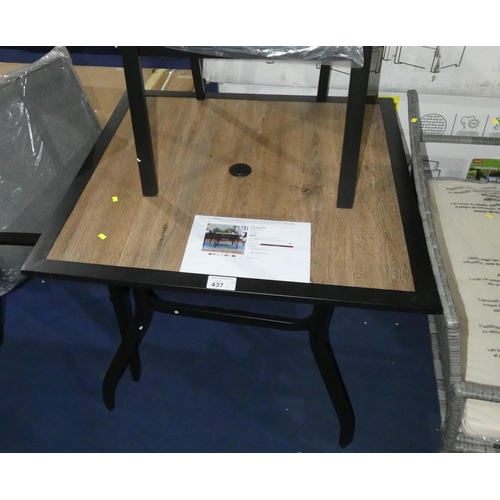 437 - 1 x Blue Elephant Leigh garden dining table approx 94 x 94cm RRP £113