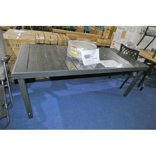 436 - 1 x Faizon black aluminium garden table approx 187 x 90cm RRP £179