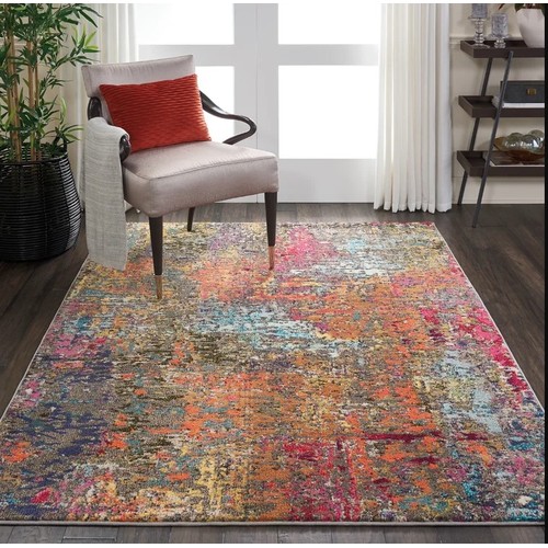 532 - 1 x Lucrezia green / beige / orange rug approx 239 x 320cm RRP £279