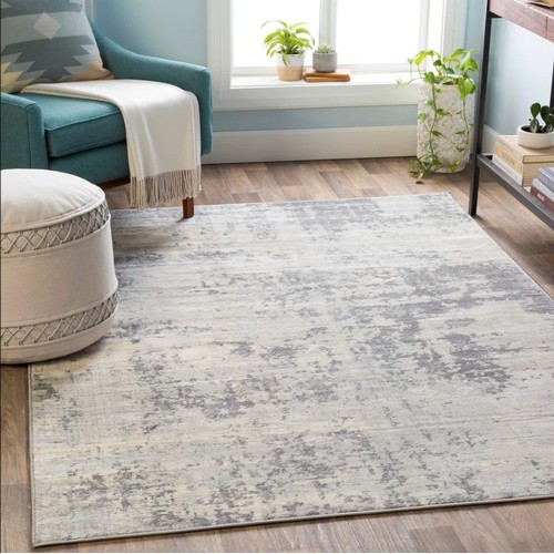 537 - 1 x Manzanares power loom grey / ivory rug approx 200 x 289cm RRP £145