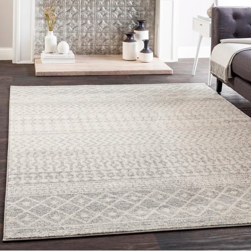 565 - 1 x Narine Reid grey area rug approx 200 x 275cm RRP £79