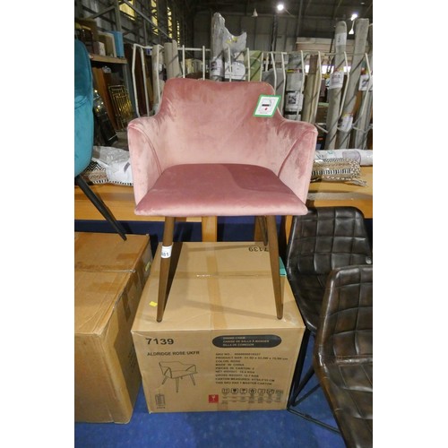 481 - 2 x Aldridge Rose upholstered dining chairs