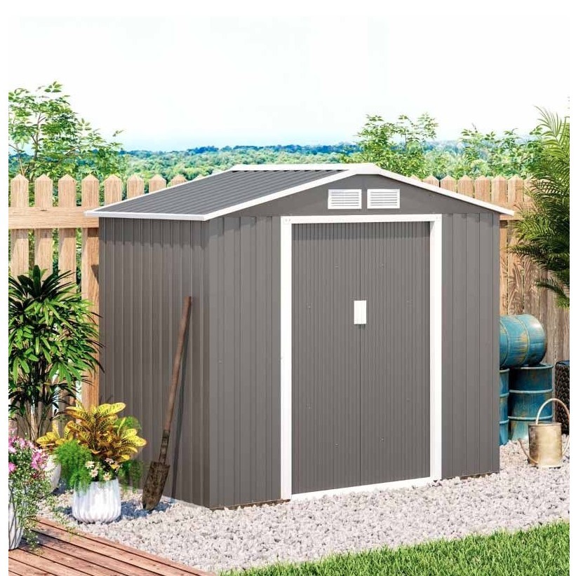 1 x Outsunny 7ft x 4ft lockable garden metal storage shed type 845 ...