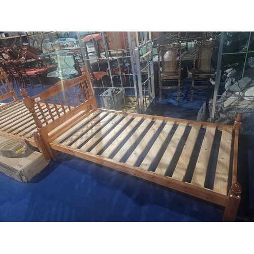 589 - 1 x Pine 3ft single bed frame. Please note that no mattress is included