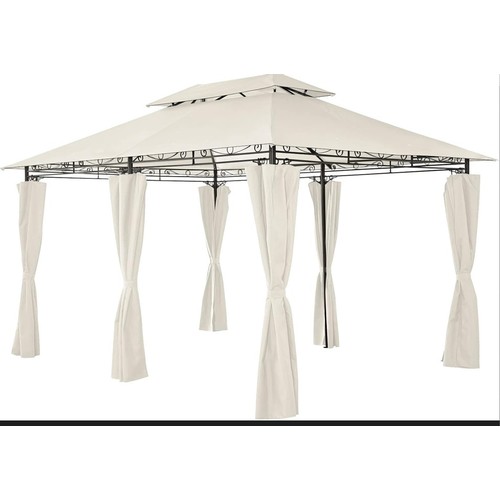 375 - 1 x Arpi 4m x 3m metal patio gazebo -.Please note that it is not known if this gazebo is complete