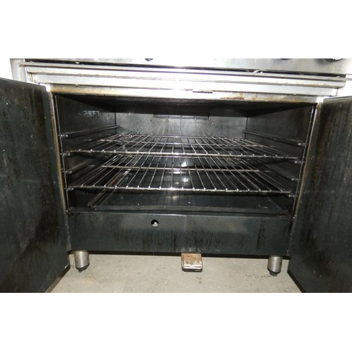 1007 - A commercial stainless steel gas fired 6 burner range by Cobra type CR9DF, LPG - trade