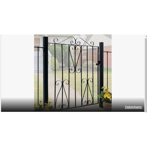 404 - 1 x Classic black metal garden gate to fit a 838mm gap / 914mm high type CSZP2