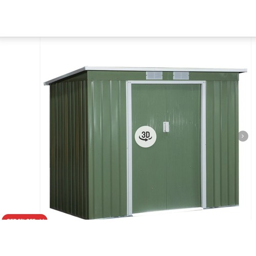 405 - 1 x Outsunny metal bike storage / garden shed approx 7ft x 4ft type 845-390 RRP region of £170. Supp... 