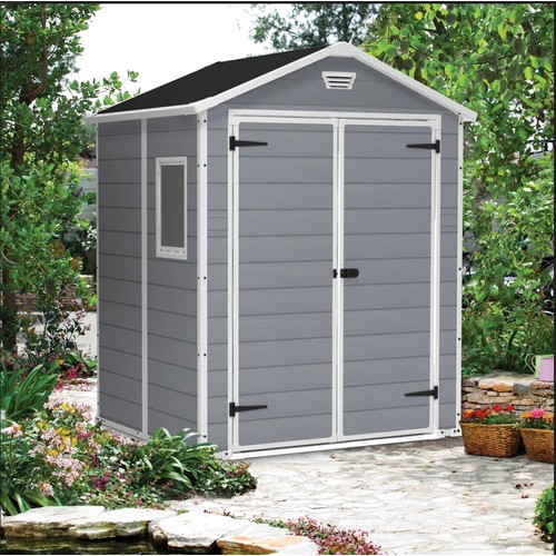 469 - 1 x Keter Manor 6ft x 5ft apex garden shed RRP £413