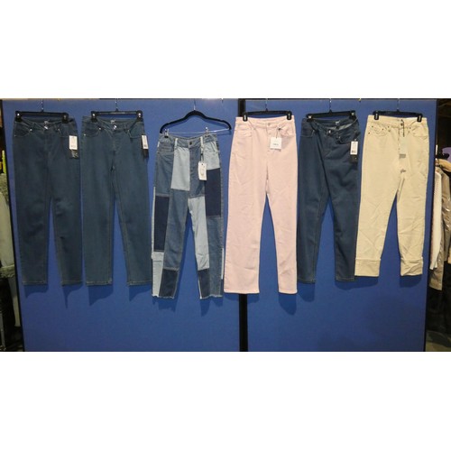 2381 - 6 x various pairs of ladies jeans. Not practical to list in detail so please view or see photographs... 