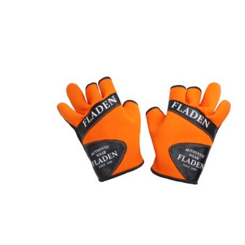 2558 - 10 pairs of Orange Neoprene Gloves Size L