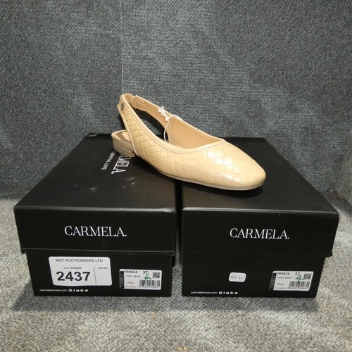 2437 - 2 x pairs of ladies shoes by Carmela type Z. Piel beige both size 4 RRP £89 each