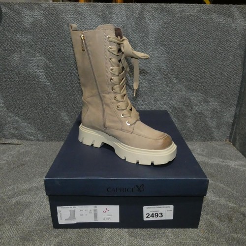 2493 - A pair of ladies boots by Caprice type Taupe Nubuck size 4 RRP £145