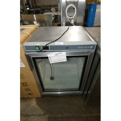 1092 - An unused under counter freezer by Tefcold type UF200VGS-P