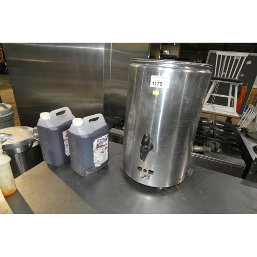 1175 - A commercial stainless steel water boiler LPG gas fired - trade