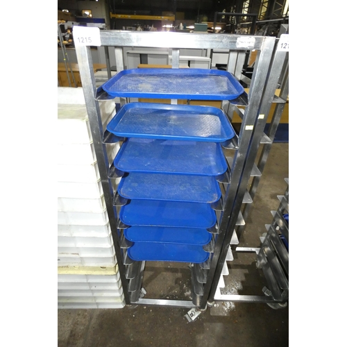 1215 - A mobile catering type tray rack approx 51x41x160cm