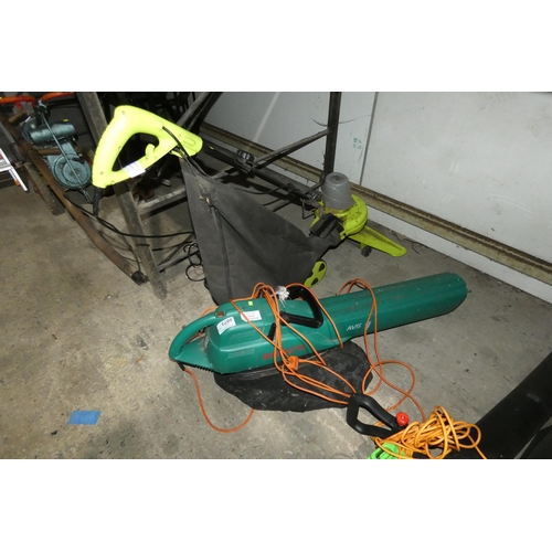 2073 - 1 x Garden Vac wheeled garden vacuum 240v and 1 x Bosch AVS1 garden vacuum 240v (Trade)   Tested Wor... 