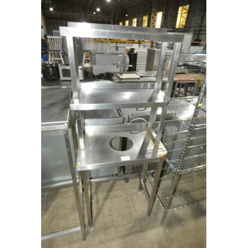 1134 - A commercial stainless steel catering type shelf unit, please see pictures for more details