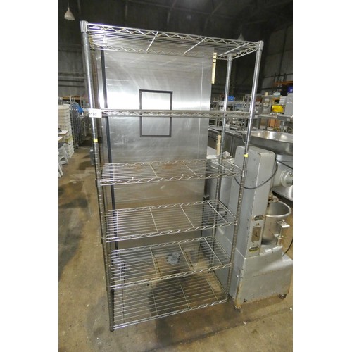 1180 - A catering type rack with 6 shelves approx  90x35x82cm