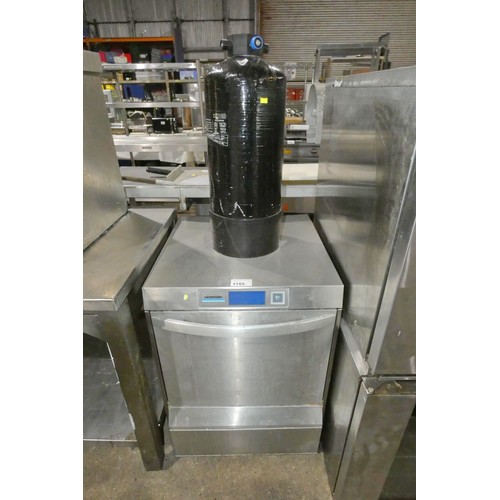 1185 - A commercial stainless steel under counter dishwasher by Winter Halter with water filter -  trade