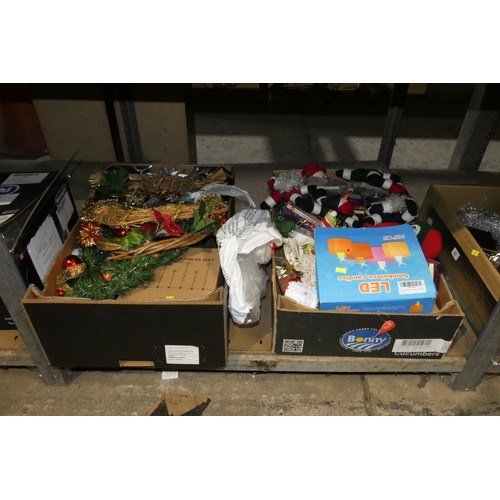 2101 - A quantity of various items including a Christmas decorations, fairy lights etc. Contents of 1 bay /... 